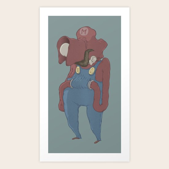 The mushroom consumer Art Print