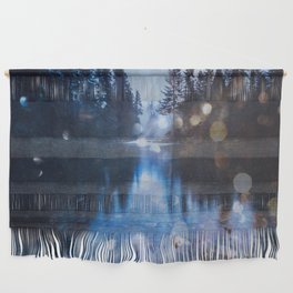 Magical Blue Forest Water Reflection - Nature Photography Wall Hanging