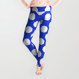 Royal Blue Octagon Pattern Leggings