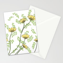 Daisy Wildflower Botanical Nature Pattern Stationery Card