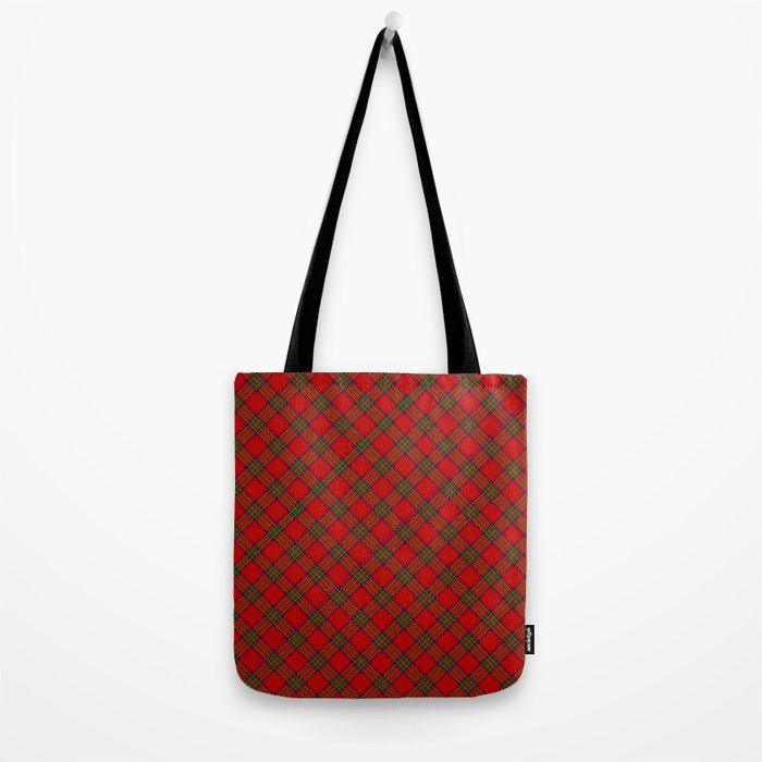 tartan plaid tote bag