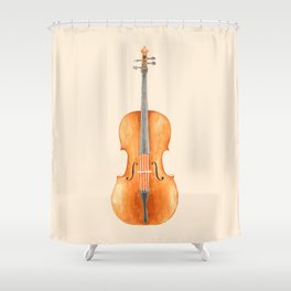 Cello - Watercolors Shower Curtain