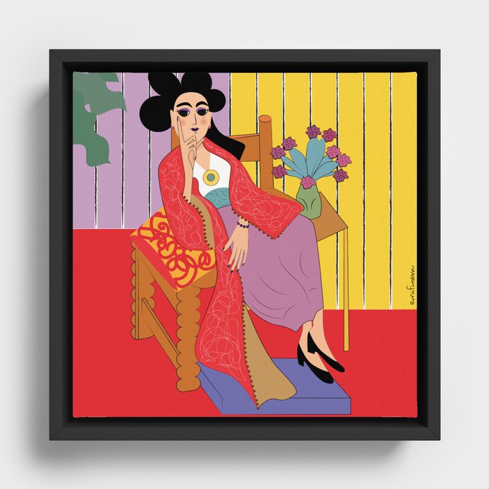 Henry Matisse, la odalisca Framed Canvas