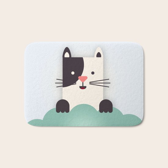 Cat Watching Bath Mat