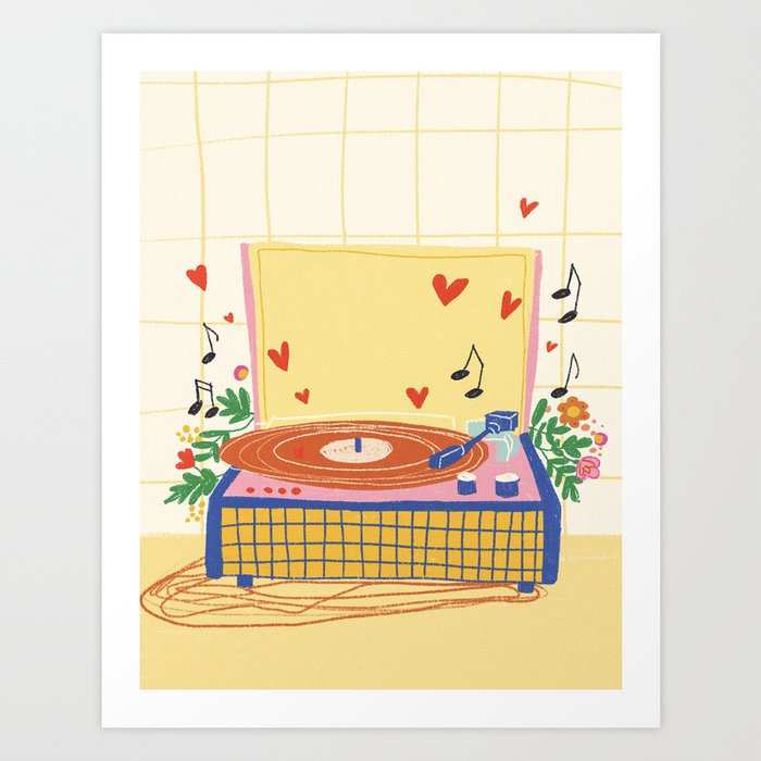 Vinyl love Art Print