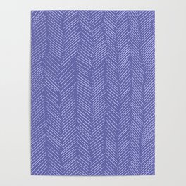 Very Peri 2022 Color Of The Year Violet Blue Periwinkle Herringbone II Poster