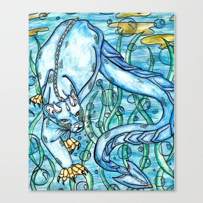 Underwater Panther Canvas Print