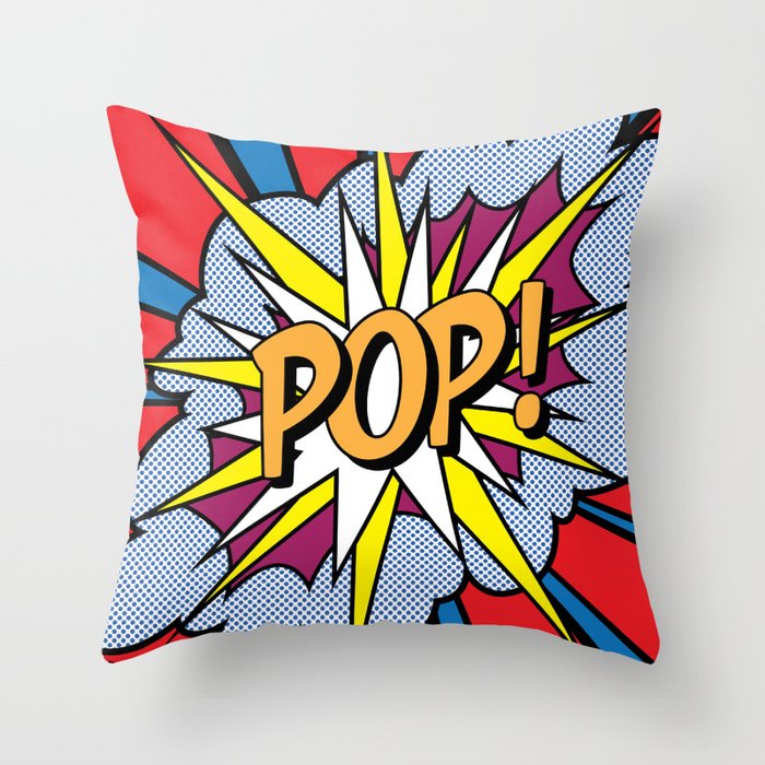 POP Art Exclamation Throw Pillow