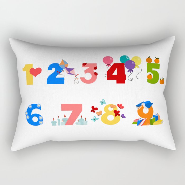 numbers Rectangular Pillow