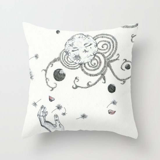 with Eyes closed Throw Pillow