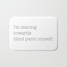 Blind Panic - Buffy, the Vampire Slayer - TV Show Collection Bath Mat | Rupert Giles, Movies & TV, Panic, Buffy, Typography, Anthony Head, Black And White, Tv Show, Giles, Graphicdesign 
