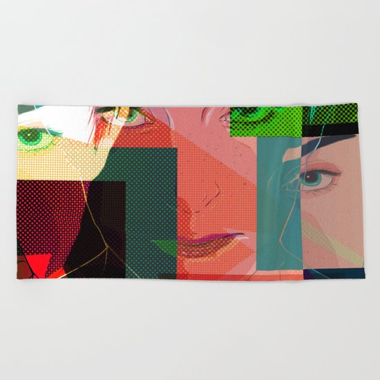 Eyes Pop art Beach Towel