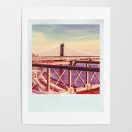New York City | Vintage Views of NYC | Manhattan Bridge Poster