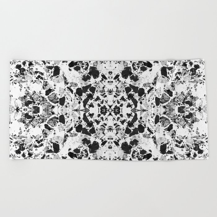 Beautiful Black And White Terrazzo Tile Beach Towel By Dominiquevari Beautiful Black And White Terrazzo Tile Beach Towel By Dominiquevari Society6