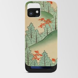 Vintage Japanese Pine Trees  iPhone Card Case