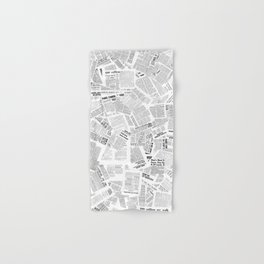 Newspaper Print Hand & Bath Towel