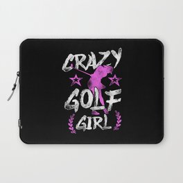 Golf Crazy Golf Girl Girl Laptop Sleeve