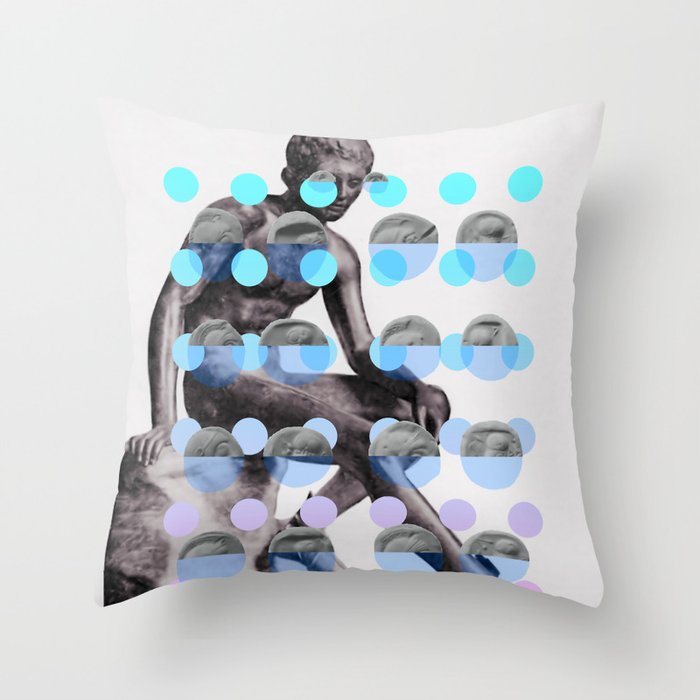Statue With A Dot Gradient 2 Throw Pillow