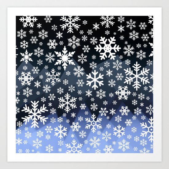 Winter night Art Print
