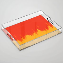Red and Orange Smear Acrylic Tray