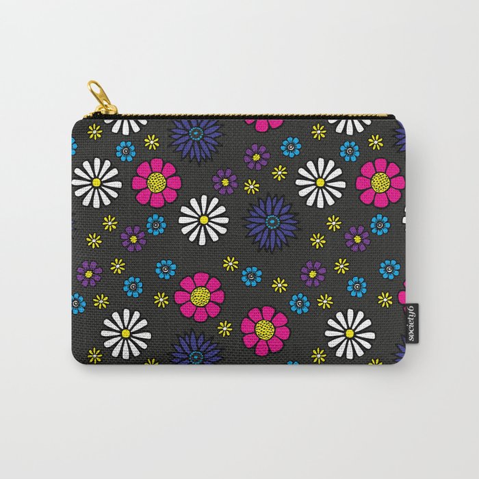Summery seamless flowers Carry-All Pouch