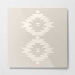 Southwestern Minimalism - White Sand Metal Print