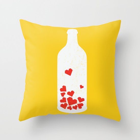 Message in a bottle Throw Pillow