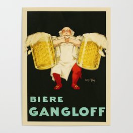 Vintage Biere Gangloff Beer Alcoholic Beverage Advertising Poster Poster