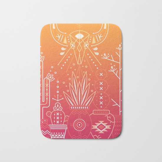 Santa Fe Garden – Orange Sunset Bath Mat