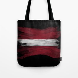 Latvia flag brush stroke, national flag Tote Bag