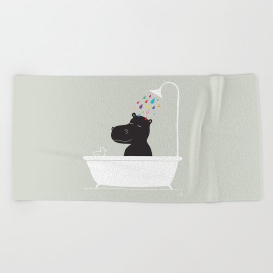 The Happy Shower Beach Towel