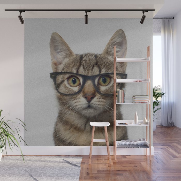 Geek cat Wall Mural