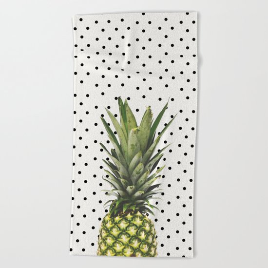 Polka Dot Pineapple Beach Towel