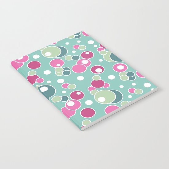 Retro. Multi-colored polka dots . Notebook