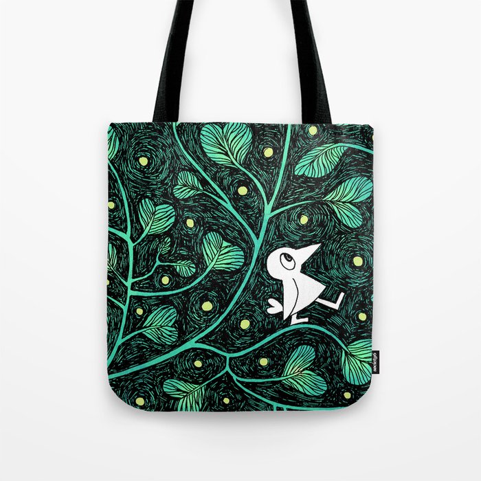 Birds and Leaves Tote Bag