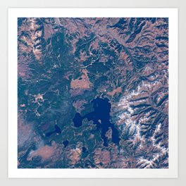 Yellowstone National Park Satellite Image Art Print