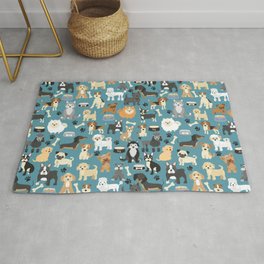 Cute Puppies Little Dogs Rug