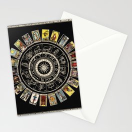 The Major Arcana & The Wheel of the Zodiac Stationery Card