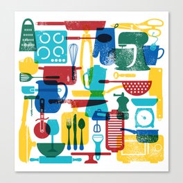 Kitchen Art Fiesta Bright Colors Canvas Print