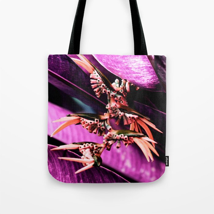 Magenta Pink Heliconia Exotic Flower Tote Bag