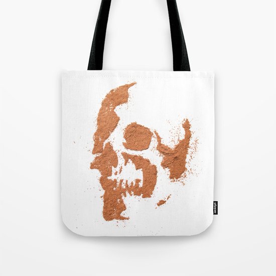 149. Cocoa Stencil Skull Tote Bag
