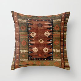 Belouch  Antique Khorassan Northeast Persian Rug Throw Pillow