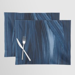 Surfaces 9 | Indigo Watercolor Brush Stroke Abstract Placemat