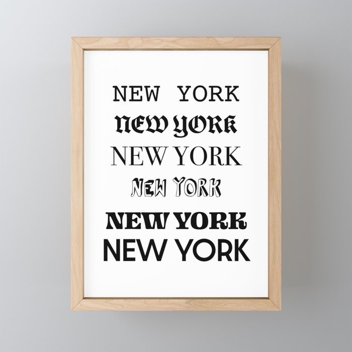 NEW YORK Framed Mini Art Print