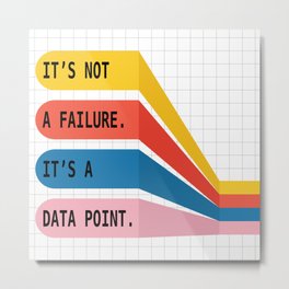 It's Not a Failure Metal Print | Failurequote, Learning, Graphicdesign, Inspirational, Tryagain, Inspiration, Learningprocess, Fail, Digital, Learningcurve 