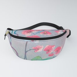 Watercolor orchids painting art illustration Fanny Pack