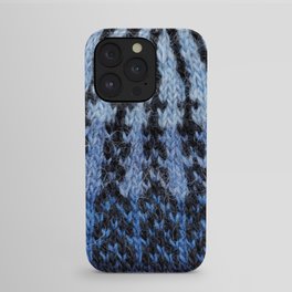 Icelandic sweater pattern - Shades of blue iPhone Case