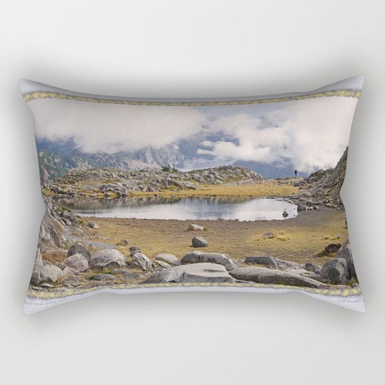 BLUE AND GOLD MOUNTAIN SOLITUDE Rectangular Pillow
