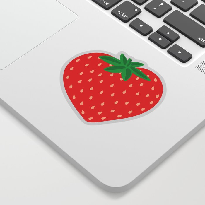 Strawberry Heart Sticker Sticker