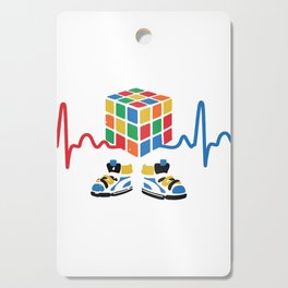 Heartbeat rubik cube / cube lover / cube game Cutting Board